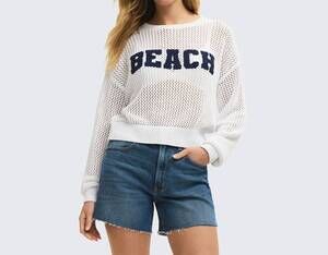 NEW Z SUPPLY open beach sweater in white